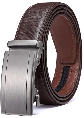 Acewin Ledergürtel Herren, Automatik Gürtel Herren, Arbeitsgürtel, Verstellbar, Breit 35mm