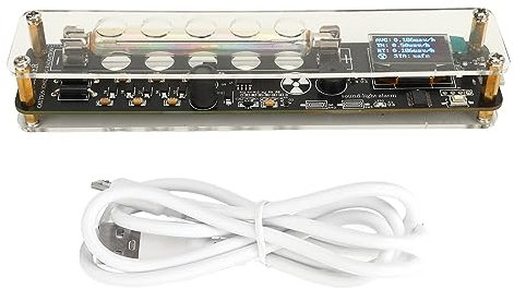 Gearwell Detector de Radiación Portátil, Contador Geiger USB con Alarma de Luz y Sonido para Monitoreo Nuclear