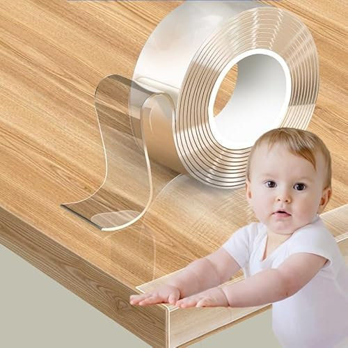 GFYHTN 2m Weich Kantenschutz Baby Transparent Vormontierter Klebestreifen Extra Stark Selbstklebend Eckenschutz Und Kantenschutz Für Kühlschranks, Sinks, Glastisch Möbel(W2cm)