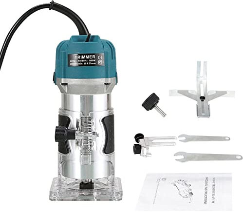 Fresadora de Madera Rebajadora Eléctrica, Recortadora eléctrica for carpintería DIY, fresadora de madera, máquina cortadora de ranuras y grabado, máquina de tallado, enrutador de madera, triangulación