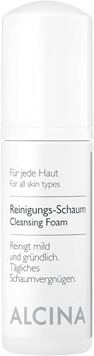 ALCINA Reinigungs-Schaum - 1 x 50 ml - Für jede Haut - Reinigt mild und gründlich - Entfernt lang anhaltendes Make-up - Für ein sauberes und entspanntes Hautgefühl - Täglich anwendbar - Mit Panthenol