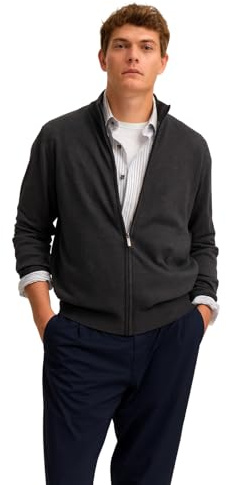 bugatti Herr 7600-85510d Cardigan Sweater, 280-Mörkgrå, M, 280-Mörkgrå, M