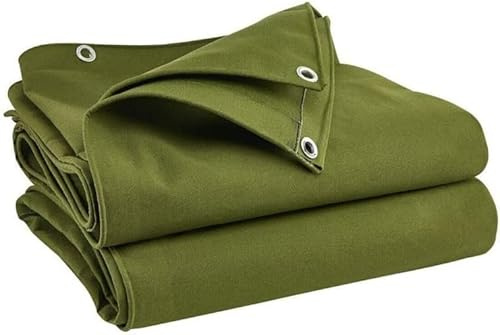 Telone impermeabile in tela resistente, per esterni, antipolvere, per barche e camion (verde oliva, 2 m x 5 m), protezione versatile