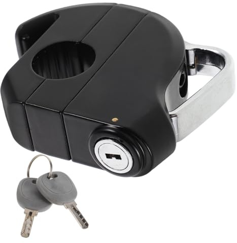 Hemobllo Cerradura Antirrobo para Casco Moto con Gancho Almacenamiento para Manillar Compatible con Bicicletas y Scooters Montaje Fácil y Seguro