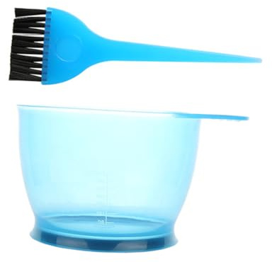VILLFUL 5 pièces Kit Coloration Cheveux Professionnel avec Bol Mélangeur Gradué Antidérapant Pinceau Brosse Multi-longueurs Peigne Embouts Auriculaires Réutilisable et Lavable Adapté