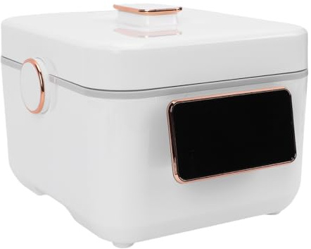 Denash Multikocher, 3-Liter-Reiskocher mit Niedrigem Zuckergehalt, Antihaftbeschichtetem Innentopf und Touch-Digitalanzeige, Multifunktional für Suppe, Brei und Dämpfen (EU-Stecker)
