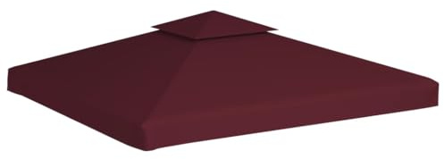 Tettoia per Gazebo, Sostituzione Copertura Superiore per Tendone Da Festa, Copertura Superiore per Gazebo a 2 Strati 310g/m² 3x3m Bordeaux Per Giardino Portico Anteriore Balcone Giardino