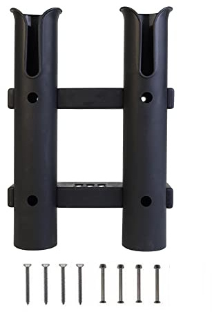 YWZHENYU Fishing Rod Holder 2-Tube Rack Rod Fishing Pole Holder for Boat Yacht Kayak Garage Storage or Truck with Screws (2 Rod)