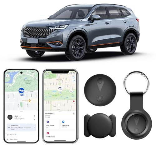 Traceur GPS Voiture, Caché Traceur Voi-ture Magnétique, Compatible avec iOS et Android, Traceur GPS sans Abonnement sans SIM, Couverture Globale, Discret pour Voiture, Valise, Clés