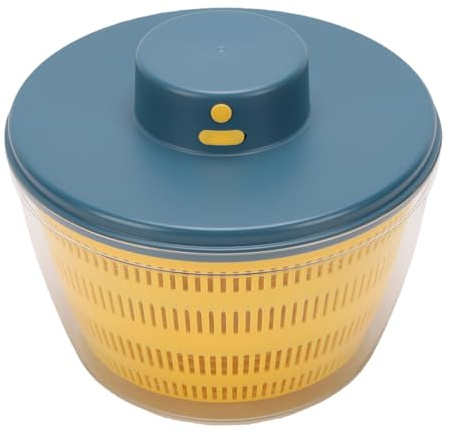 banapoy Centrifuga per Insalata Elettrica da 4 Litri, Lavasciuga per Frutta e Verdura con Batteria Ricaricabile USB, Asciugatrice con Centrifuga Automatica con una Chiave (BLUE)