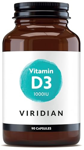 Viridian - Vitamin D3 1000IU - 90 Caps | Bone, Muscle & Immune Health | Plant-Based Lichen Source | Clinically Studied Vegan D3 | High Absorption | Vegan & Kosher | Nutritionist Formulated