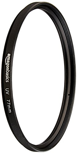 Amazon Basics 77 mm Filtro de Protección UV Circular para Imágenes Más Claras, Protege contra el Polvo, la Suciedad y los Arañazos