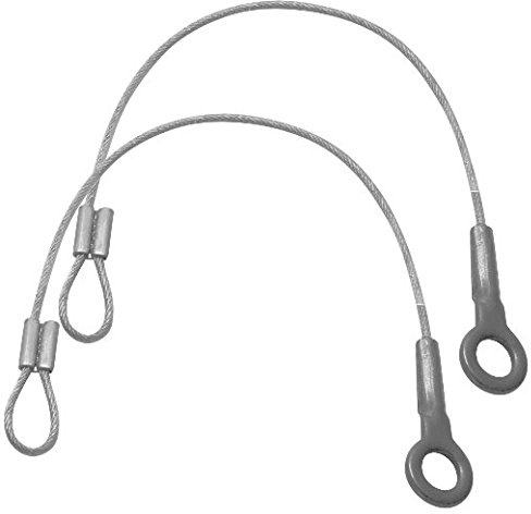 2 Stück Sicherungsseil für Steckbolzen Edelstahl A2, L = 145 mm, D = 8 mm, D1 = 5,4 mm