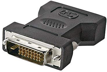 Goobay 68523 Adattatore DVI-I/DVI-D, Placcato Nickel, Nero
