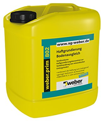 weber.prim 802, 5L - Haftgrundierung Bodenausgleich - verdünnbares Tiefengrudnierungskontezentrat zur Vorbehndlung mineralischer Untergründe