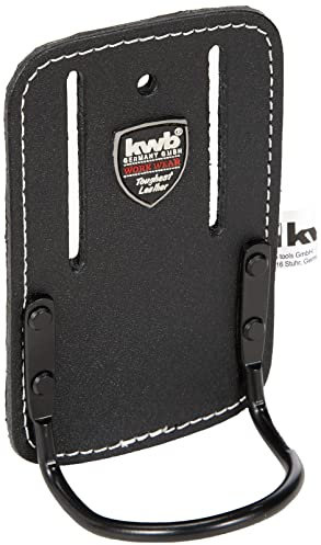 kwb Porte-marteau (en cuir, avec étrier fixe en métal, portable à la ceinture avec fentes pour ceinture)