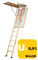 FAKRO - LWT Dachbodentreppe - Bodentreppe 120x60 cm - Gedämmt, 0,51 U W/m²K - Klappbar, 3-teilig, Öffnungsklappe 8 cm stark, Treppen und Kasten aus Holz, Max. 160 kg belastbar, 12 Stufen