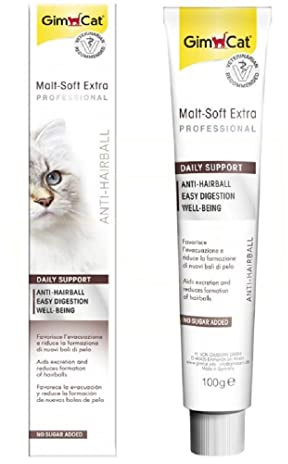 Gimcat Pasta suave de malta extra + fibra dietética extra que favorece el paso natural del cabello tragado 100 g.