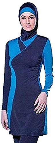 TianMai Neue Muslimische Bademode Muslim Islamischen Bescheidene Full Cover Badebekleidung Modest Swimwear Beachwear Burkini für Frauen (5-2, Int'l XL (EU-Größe 40-42))