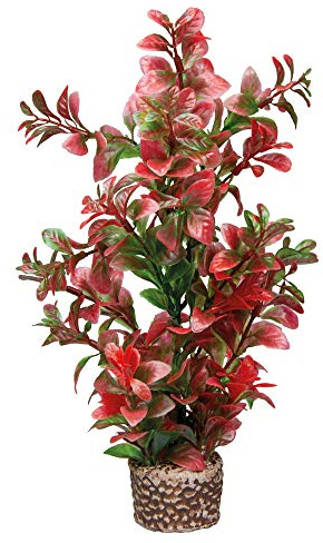 Hobby Aquaristik Kunstpflanze Flora Stone 7 I Täuschend echt aussehend I 4 x 25 cm