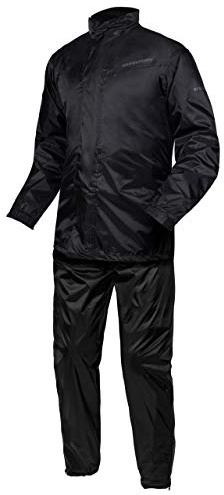 REBELHORN Rain Motorrad Regenanzug | Zweiteiliger | Laminierte Nähte | Elastische Kordelzüge | Reflektierende Elemente | Größen bis 5XL