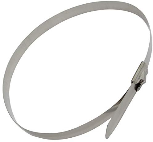 AERZETIX: 10 Abrazaderas de Sujeción Bridas Metálicas Acero Inoxidable Resistente a los Ácidos 7.9mm x 360mm 36cm