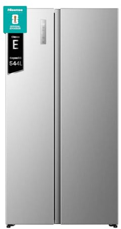 Hisense MS91558EI Frigorifero Side by Side, Grande capacità 544 litri, Inox, Total No Frost, Classe E, Motore Inverter, Controllo Elettronico Touch, Cassetto Fresh Crisper