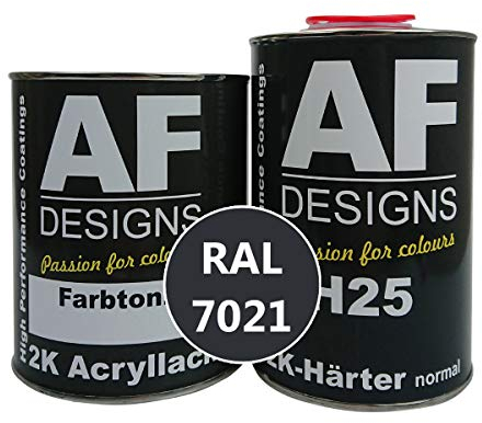 Alex Flittner Designs 2K Acryl Lack Autolack 4,5 kg Set RAL 7021 Schwarzgrau glänzend incl. Härter