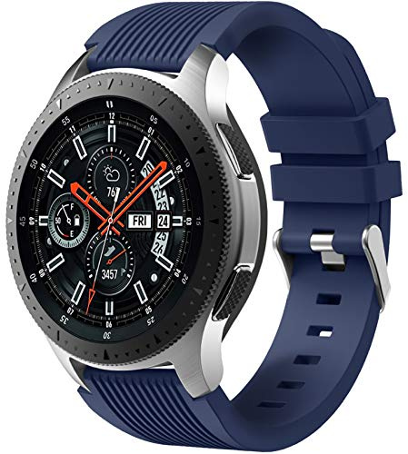 Dirrelo Armband Kompatibel mit Samsung Galaxy Watch 3 45mm/Galaxy Watch 46mm/Huawei GT 2 46mm, 22mm Weiche Silikon Sport Armbänder Ersatz für Samsung Gear S3 Frontier für Herren Damen