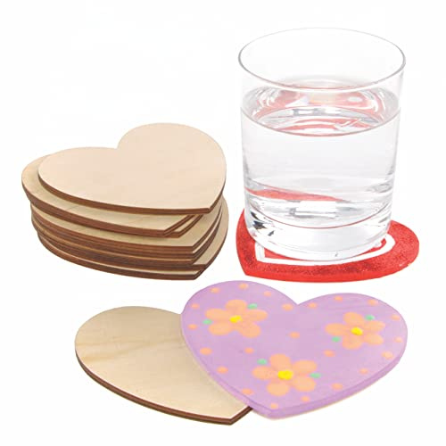Baker Ross AX685 Herz-Untersetzer – 10 Stück, Teepausen für Kinder, ideal für Kunst und Handwerk für Kinder, Valentinstag oder Muttertagsaktivitäten