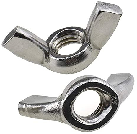 M6 Flügelmuttern (10 Stück) verzinkt für Schrauben und Befestigungen – Befestigungen, zertifiziert nach ISO965 DIN315 (16mm x 32mm)