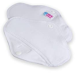 Petit Lulu 3er Pack Wiederverwendbare Menstruationsbinden (Slim) | Waschbare Slipeinlagen | Stoffbinden (Größe: Slip, Standard, Ultra) | Made in Europe (Weiß, SLIP (Slim) 3 Stk)