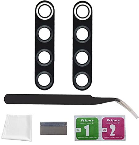 Eonpam 2er-Pack Kamera Glas für Xiaomi Redmi Note 8 / Redmi Note 8T Original Rückseite Kamera Linse Glas Ersatz HD Kameraschutz Camera Glass + Reparatur Set