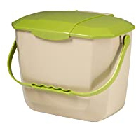 Nova Products Kitchen Compost Bin – 2 Gallon (8L) Countertop Food Waste Container | Ergonomic Handle | Beige Base with Avocado lid & Handle | Easy to Clean Design | Made from Durable HDPE