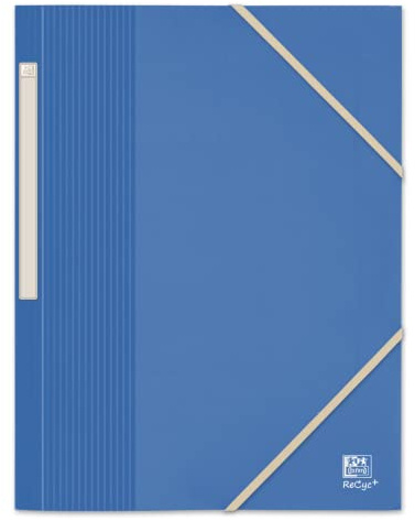 Oxford School Life Recyc+ Schnellhefter mit 3 Klappen, A4, mit Gummizug, Einband aus Polypropylen, recycelt