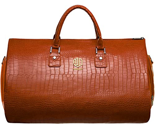 Modoker Kleidersack aus Leder, Hellbraun, Einheitsgröße, Umwandelbarer Kleidersack