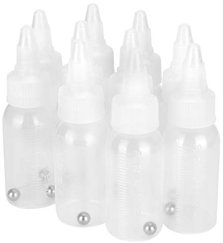 Bottiglietta per Vernice 30ml, Contenitore Anticorrosione per Pigmenti, Misura e Ricarica Facile - Set da 10 Pezzi