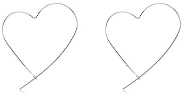 Große Herz Creolen Sterling Silber 925 Ohrringe für Damen Mädchen Liebes Herz Statement Ohrringe Huggie Creolen Fashion Schmuck