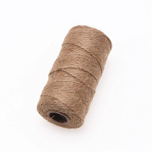 Cordel 2mm 100m Twine Cotton Jute String Rope Cord Ribbon Decoration Tying Cake Pastry Boxes DIY Crafts Gift Wrapping Hilos Cordón (Color : Jute, Size : 100m)