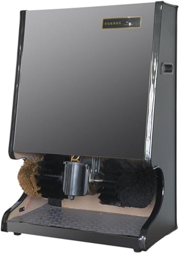 ASEENXPS Cireuse à chaussures Machine automatique de cireur de chaussures en cuir en métal avec brosse combinée de polissage combinée de polissage de dépoussiérage, cireuses de chaussures électriques,