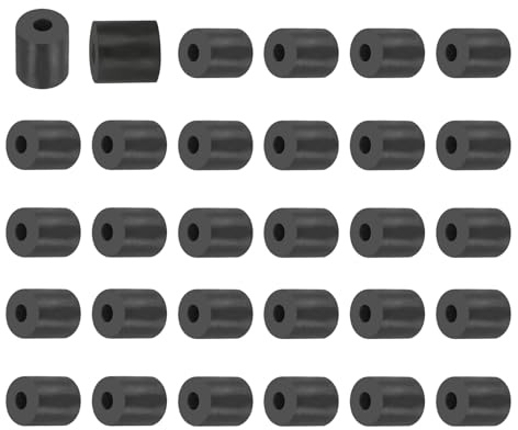 PATIKIL Spacer Gomma Multiuso, 50 Pz 0.1Id x 0.4Od x 0.4T Cuscinetti Isolanti Antivibrazioni Rotondi Neoprene Boccole Gomma Isolante Rondelle Distanziatrici per Bulloni Hvac Accessori