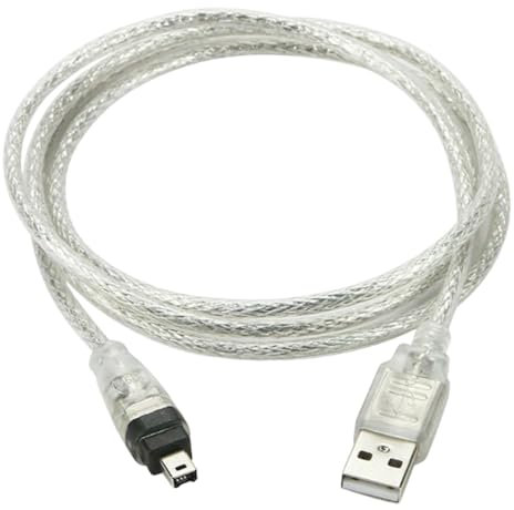 Firewire to USB Adapter - IEEE 1394 4-Pin to USB 2.0 Connector | iLink Bridge for Sony DCR-TRV75E & Other Legacy DV Camcorders | 1.5m Non-Capture Cable