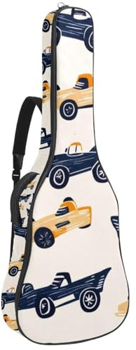 Desert Plants Gitarrentasche mit Kaktus-, Sukkulenten- und Blumenmuster, gepolsterte Tasche für Akustikgitarre, Rucksack mit verstellbaren Schultergurttaschen, Mehrfarbig 04, 42.9x16.9x4.7 in,