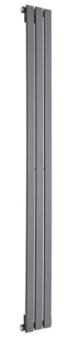 Sterling Arlie Anthracite Single Flat Panel Vertical Radiator - 1750mm x 210mm