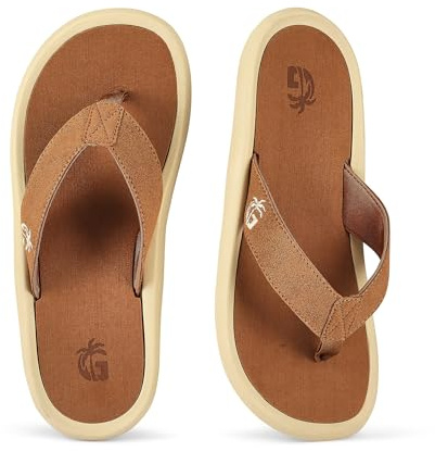 Gumbies Noosa Unisex Flip-Flop, with Arch Support Supersoft Brush EVA Footbed, Soft Cotton Backed Strap & Recycled Rubber Sole - Comfort Guaranteed