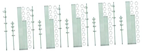 BESPORTBLE 5ensembles Tuteurs De Jardin Décoratifs pour Plantes Grimpantes De Piquets Ajustables Clips pour Soutenir Vos Roses Et Hortensias