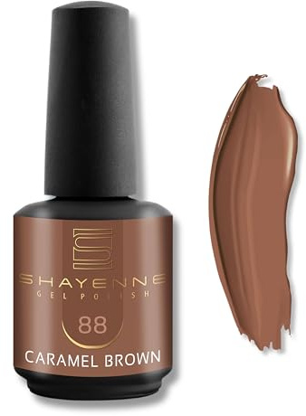 SHAYENNE UV LED Gel Nagellack 15ml – 88 Caramel Brown Braun – Langanhaltend & Hochglänzend – Für UV/LED Lampe – Maniküre & Pediküre – Made in Germany