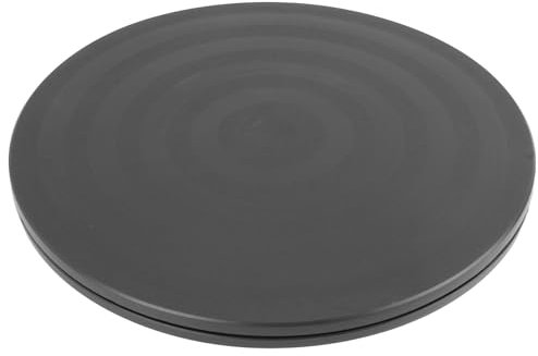 Annlpoy 1pcs Drehscheibe Drehbarer Universal Drehteller Rund,drehbare servierplatte,Rotierender Plattenteller für Torten, TV, Elektronik und Sammlerstücke, rutschfest, Schwarz