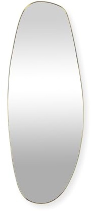 SensaHome Miroir Mural Rafael – Miroir Organique – Design asymétrique – 160 x 60 cm – Doré