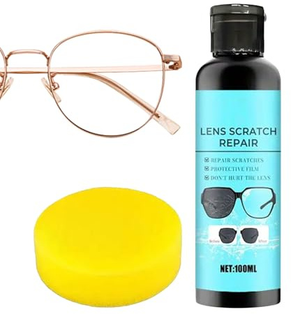 Dissolvant De Rayures Sur Le Verre - Dissolvant De Rayures Sur Les Lentilles | Liquide De Réparation Anti-rayures Pour Lunettes De Soleil 100 Ml | Liquide De Réparation De Lunettes Portable, Pour Homm